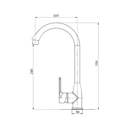 Змішувач для кухні Brinex 35W 007 - мініатюра 2