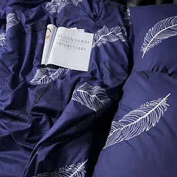 Комплект постільної білизни Moon&Star Микросатин Premium Night Feathers Полуторний 143х210 наволочки 2х50х70 - мініатюра 3