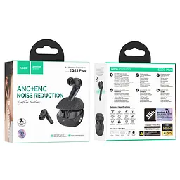 Бездротові вакуумні навушники Hoco EQ23 Plus Duke Ⅱ, TWS, ANC, ENC, BT5.4, headset, 40mAh, 400mAh, 6-7h, Black - мініатюра 4