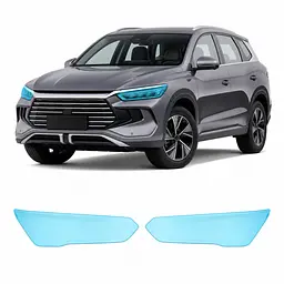 Антигравійна захисна бронеплівка за лекалами для BYD Song Pro I facelift 2023- оптика (фари та ПТФ)