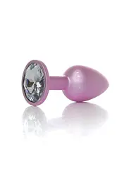 Анальна пробка - Jewellery Pearl Pink Plug Clear S - мініатюра 1