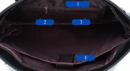 Портфель чоловічий для документів А4 на плече Коричневий 1072ПК - мініатюра 4