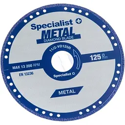 Диск алмазний Specialist+ Metal по металу 125x1.4x22 мм (11/2-VD125R) - мініатюра 3