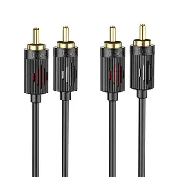 Кабель 2 тюльпани - на 2 тюльпани - Hoco UPA29 dual RCA to dual RCA 150 см