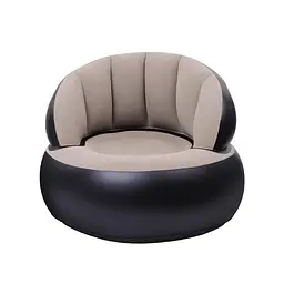 Надувне крісло AIR SOFA / Надувне велюрове крісло 80х80х67 см Бежевий - мініатюра 7