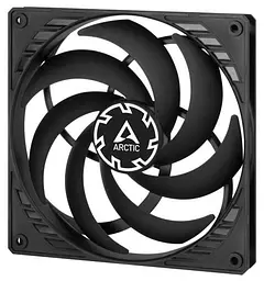 Вентилятор 140 мм, Arctic P14 Slim PWM PST, чорний, 140х140х16 мм, PWM, 150-1800 об/хв, 4-pin, гідравлічний підшипник