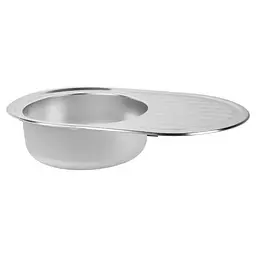Кухонна мийка 770x500x160 мм + сифон Wezer 7750(08) Satin, Satin - мініатюра 3