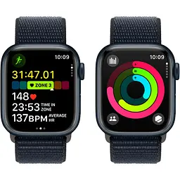 Смарт-годинник Apple Watch Series 9 GPS 41mm Midnight Aluminum Case with Midnight Sport Loop [MR8Y3] [98306] - мініатюра 4