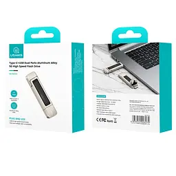 Флеш-накопичувач Usams US-ZB276 2in1 USB 3.2 + Type-C GEN1 Dual Ports Aluminum Alloy 5G – 512GB Silver - мініатюра 6