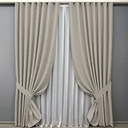 Комплект штор VR-Textil Scandi блекаут 2 шт 100x270 см тауп (1905ш) - мініатюра 2