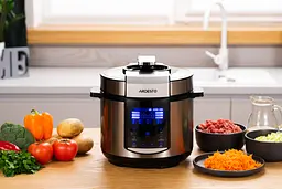 Мультиварка-скороварка Ardesto MPC-P225 900Вт 5л книга рецептів нержавіюча сталь+пластик срібляста - мініатюра 2