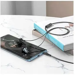 Навушники Hoco M110 Encourage metal universal earphones with mic чорні 6942007602938 - мініатюра 6