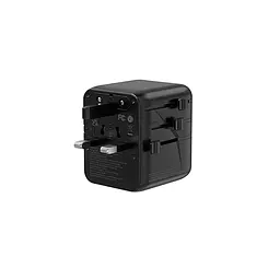 Адаптер - зарядне - мережевий фільтр WIWU Wi-UA011 25W Warrior GaN Universal Adapter 2C1A чорний - мініатюра 4