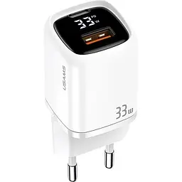 Зарядний пристрій Usams US-CC152 T46 33W PD+QC з Type-C to Lightning Cable white - мініатюра 2
