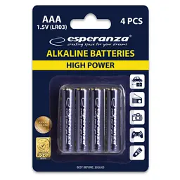 Батарейка Esperanza AAA LR03 Alkaline * 4 (EZB102) - мініатюра 2
