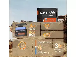 Акумулятор для ДБЖ/інвертора Humsienk LiFePO4 12V 314Ah Bluetooth (HS12V314AH200MINIBT) - мініатюра 6
