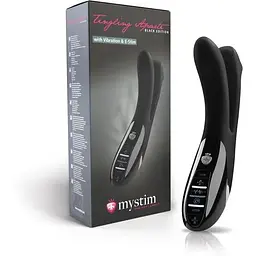 Вібратор подвійний з електростимуляцією Mystim Tingling Aparte eStim Black - мініатюра 10