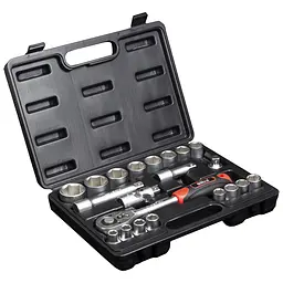 Набір насадок торцевих Ultra 1/2" 21 шт CrV Taiwan (6003062) - мініатюра 2