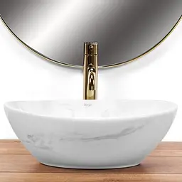 Умивальник Rea Sofia Nature marble накладний мармур REA-U6605, Мармур - мініатюра 2