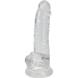 Прозорий фалоімітатор Alive Jelly Dildo Torrent, ТПЕ, присоска, діаметр 4.5 см, довжина 20,6 см