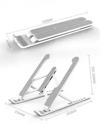 Підставка для ноутбука Notebook Bracket P1, складна регульована пластикова, біла - мініатюра 7
