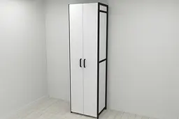 Шафа Гардероб Уні секція 7 серії Конект Ferrum-decor 220x60x50см Чорний метал ДСП Білий 16 мм (FRD-104559) - мініатюра 5