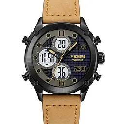 Чоловічий наручний годинник 1975LLTBNWT Light Brown-White Leather. Skmei acs0030446 - мініатюра 5