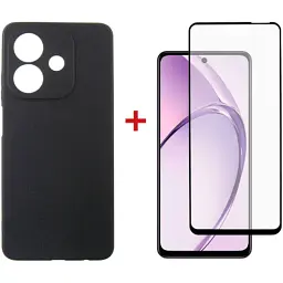 Чохол до мобільного телефона Dengos Oppo A3X Carbon + glass (Black)