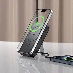 Універсальна мобільна батарея Acefast Magnetic Wireless 10000mAh 22.5W PD, QC 3.0 USB-C In/Out, QI 15W M24 Металево-Сірий - мініатюра 7