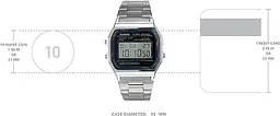 Чоловічий годинник Casio A158WA-1DF - мініатюра 3
