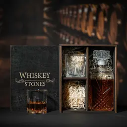 Подарунковий набір віскі Whiskey Stones №12 у дерев'яному пеналі - графин + склянки Selecta - мініатюра 3