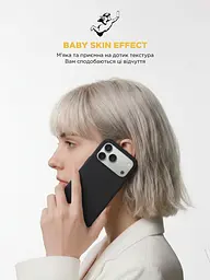 Силиконовый чехол с MagSafe для Apple iPhone 17 Pro, ICON2 MagCase, черный, противоударный, панель с мягкой подкладкой, защита всего корпуса, поддержка беспроводной зарядки, совместим с защитными стеклами и пленками, ArmorStandart (ARM86248) - мініатюра 9