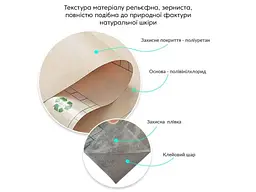 Самоклеюча екошкіра в рулонах STICKER WALL 1,37м*1м*0,5мм Бежевий SW-00001346 - мініатюра 4