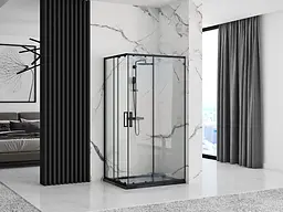 Душова кабіна Rea Punto 80x100 black REA-K4806, Чорний, Універсальна, прозорий - мініатюра 3