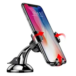 Тримач в машину Baseus Osculum Type Gravity Car Mount (black/red) (21743 black/red) - мініатюра 4