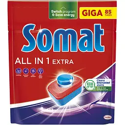 Таблетки для посудомийної машини Somat All in 1 Extra 85 шт.