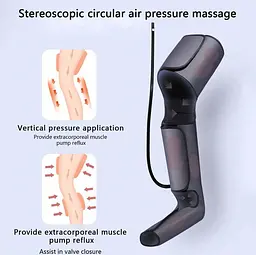 Компресійний масажер для ніг UPGRADE Air Compressed Leg massager Лімфодренажний апарат - мініатюра 2