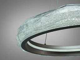 Підвісна LED-люстра для вітальні та спальні Diasha 583-500G з акриловим кільцем, пультом, 84 W, 50 см, 10-18m2 - мініатюра 5