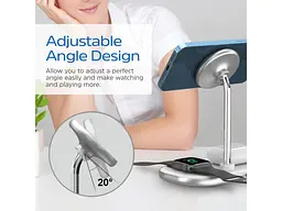 Бездротовий зарядний пристрій Energizer 3-in-1 15 W Magnetic Wireless Fast Charger White (WCP303) - мініатюра 6