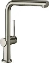 Змішувач Hansgrohe Talis 270 1jet кухонний з витяжним виливом Sbox 72809800 Stainless Steel Нержавіюча сталь