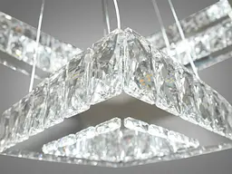 Підвісна кришталева люстра Каскад 100 ват Diasha 8787-3D/600+400+200 - мініатюра 4