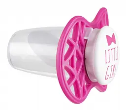 Силіконова ортодонтична пустушка Nuvita Air55 Cool Little Girl, 6-12 міс., малиновий (NV7084SI) - мініатюра 2