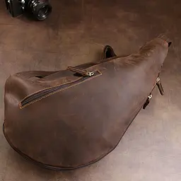 Шкіряна чоловіча vintage сумка через плече 20373 Vintage коричневий - мініатюра 9