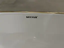 Умивальник накладний Mixxus Premium Ellipse-0105 Edge Gold 600x400x150 мм MP6564, Білий - мініатюра 2