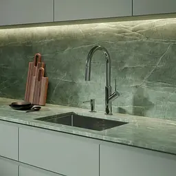 Змішувач для кухні з витяжни виливом Omnires Bend chrome (BE6455CR) хром - мініатюра 2