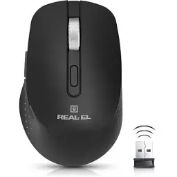 Комп'ютерна мишка Real-El RM-380W Wireless Black (EL123200057)