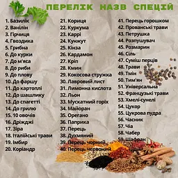 Контурні наліпки для спецій з прозорим фоном і чорним шрифтом 59 шт. - мініатюра 8