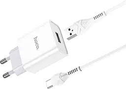 Зарядний пристрій HOCO C81A Asombroso single port charger set Type-C white - мініатюра 5