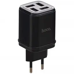 Мережевий зарядний пристрій 4USB Hoco C84A 3.4A Black