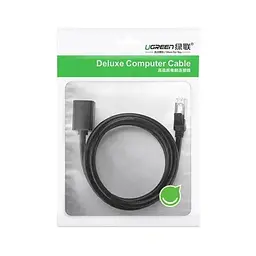 Патч-корд 5м F/UTP cat 6 RJ-45 extension black Ugreen (U_11283) - мініатюра 4